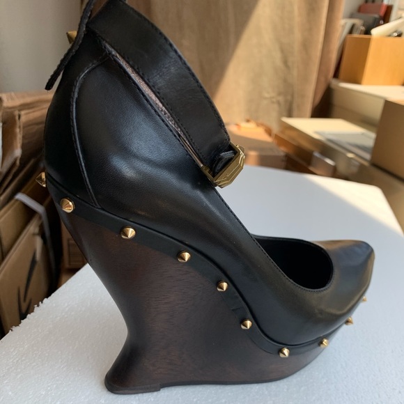 Alexander McQueen plataforma wedges black - Picture 3 of 9